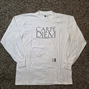 Vintage 90s Carpe Diem Long Sleeve Size L Movie Dead Poet Robin Williams
